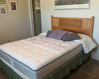 2nd Queen Bed Complete, Framed Monet Print, Queen Linens