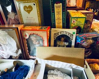 New in box dolls from various makers