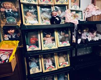Cabbage patch dolls, most new in box from 1984 forward