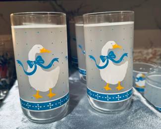 Libby frosted drinking glasses