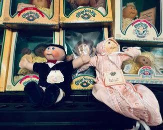 Cabbage patch dolls, most new in box from 1984 forward