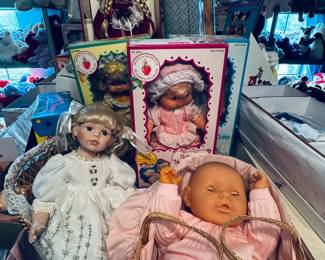 New in box dolls from various makers