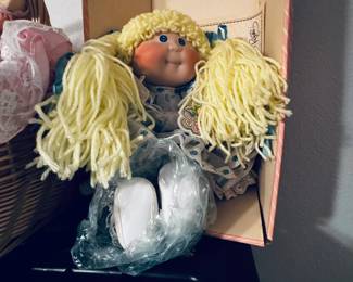 Cabbage patch dolls, most new in box from 1984 forward
