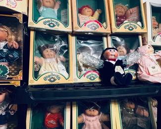 Cabbage patch dolls, most new in box from 1984 forward