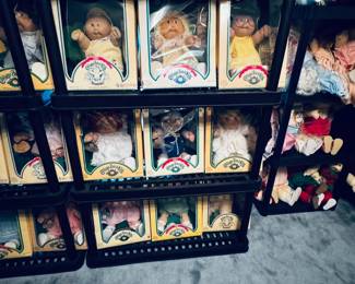 Cabbage patch dolls, most new in box from 1984 forward