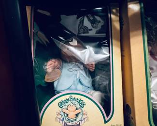 Cabbage patch dolls, most new in box from 1984 forward