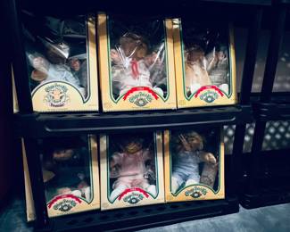 Cabbage patch dolls, most new in box from 1984 forward