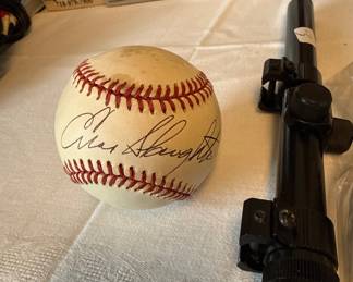 Baseball signed by enos slaughter