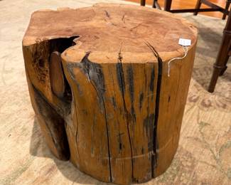 Solid Tree Trunk Stool or End Table