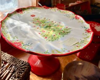hard to find Pioneer Woman Christmas tree cake stand