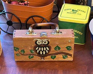 vintage 60's owl box purse