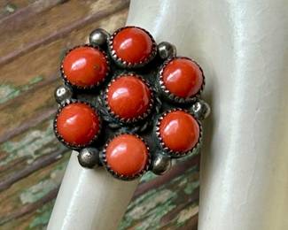 Vintage coral ring