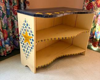 Hand painted book shelf/storage
