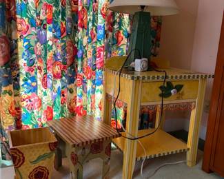 Hand painted furniture pieces