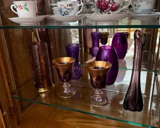 Italian inlaid glass ware 