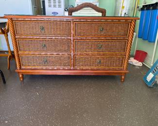 Tommy Bahama Style Coastal Rattan Bedroom Set