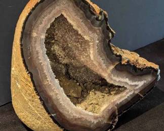 RA119VBrazilian Agate With Quartz Crystal  Pyrite