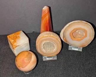 RA132Brazilian Agate Geodes, Carnelian Agate, Banded Onyx Or Agate, Jasper Sphere