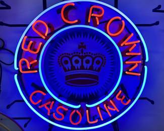Red Crown Gasoline 24" Neon Advertising Sign With Crown Logo