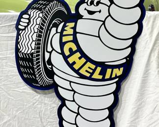 Michelin 48" Porcelain Enamel Sign - Single Sided - Heavy Gauge Steel 