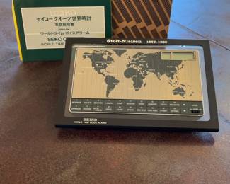 Seiko World Time Voice Alarm Clock Stolt-Nielsen 1959-1989 Commemorative Edition