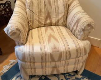 Sherrill Upholstered Club Chair with Geometric Ikat Pattern