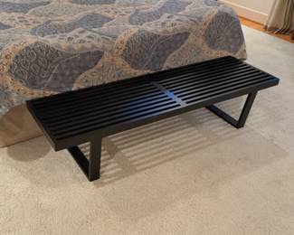 Herman Miller Slat Wood Bench in Black Finish