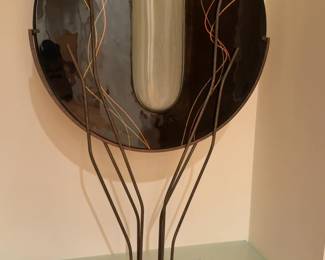 Mark Heinz Art Glass Vase Modern Abstract Fused Glass Decor