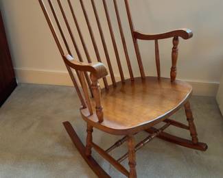 Windsor Style Wooden Rocking Chair