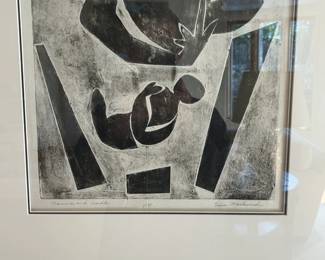 Abstract Mother and Child Framed Print