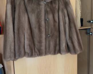 Vintage Mink Fur Stole Cape Jacket