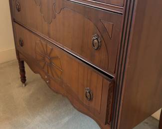 Vintage Mahogany Dresser with Arch Mirror