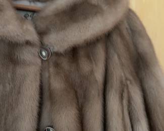 Vintage Mink Fur Stole Cape Jacket