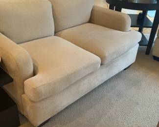 Charles Stewart Company Beige Loveseat - L4’9” x D3’3” x H29”