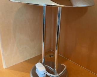 Mid-Century Modern Chrome Mushroom Desk Lamp
