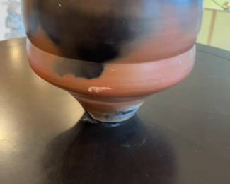 Artisan Handcrafted Smoked Clay Decorative Vase