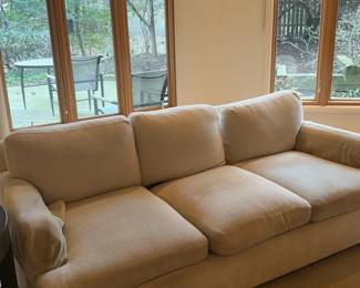 Charles Stewart Company Beige Three-Seat Sofa - L6’9” x D3’3” x H27”