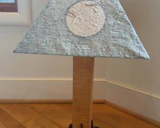 Modern Artisan Table Lamp with Handmade Paper Shade