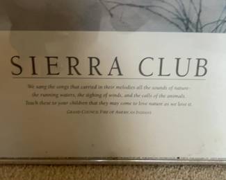 Vintage Sierra Club Wolf Pack Framed Poster