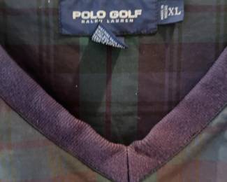 Polo Golf Ralph Lauren Blackwatch Plaid V-Neck Windshirt