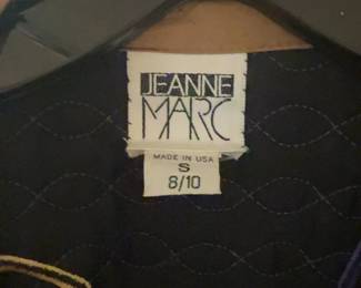 Vintage Jeanne Marc Quilted Velvet Patchwork Jacket