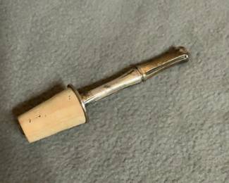 Tiffany & Co Sterling Silver Bamboo Pattern Wine Stopper