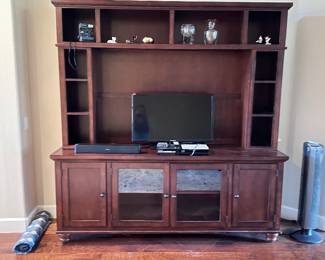 Entertainment center like new. Two pieces.