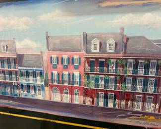 This is artist signed by Tori Wallin, who is responsible for the 1985 Jazzfest poster