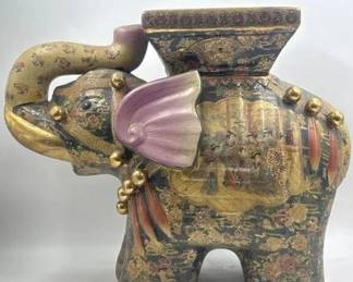 vintage elepant plant stand