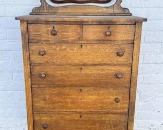 antique oak vanity dresser
