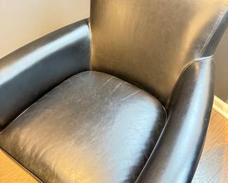 Pottery Barn Black Leather Chairs  Set of 2. 800   Retailingfor 900-1100.00! Each.