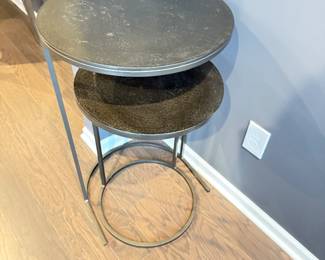 Nesting tables black metal 2 sets available.