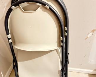 4 Very durable Plastic Folding Chairs like new. 50.00 for set of 4