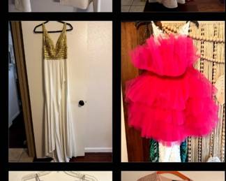 Many pageant worn dresses